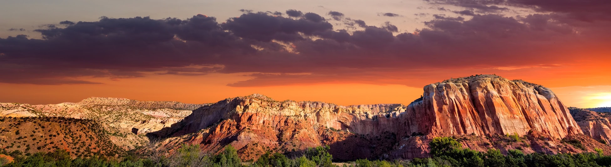 Late afternoon in the Red Rocks area of Northern New Mexico featuring amazing colors and rock formations